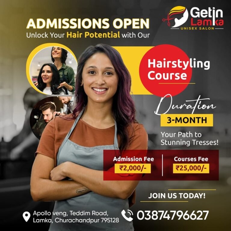 Amission Open for Hairstyling courses